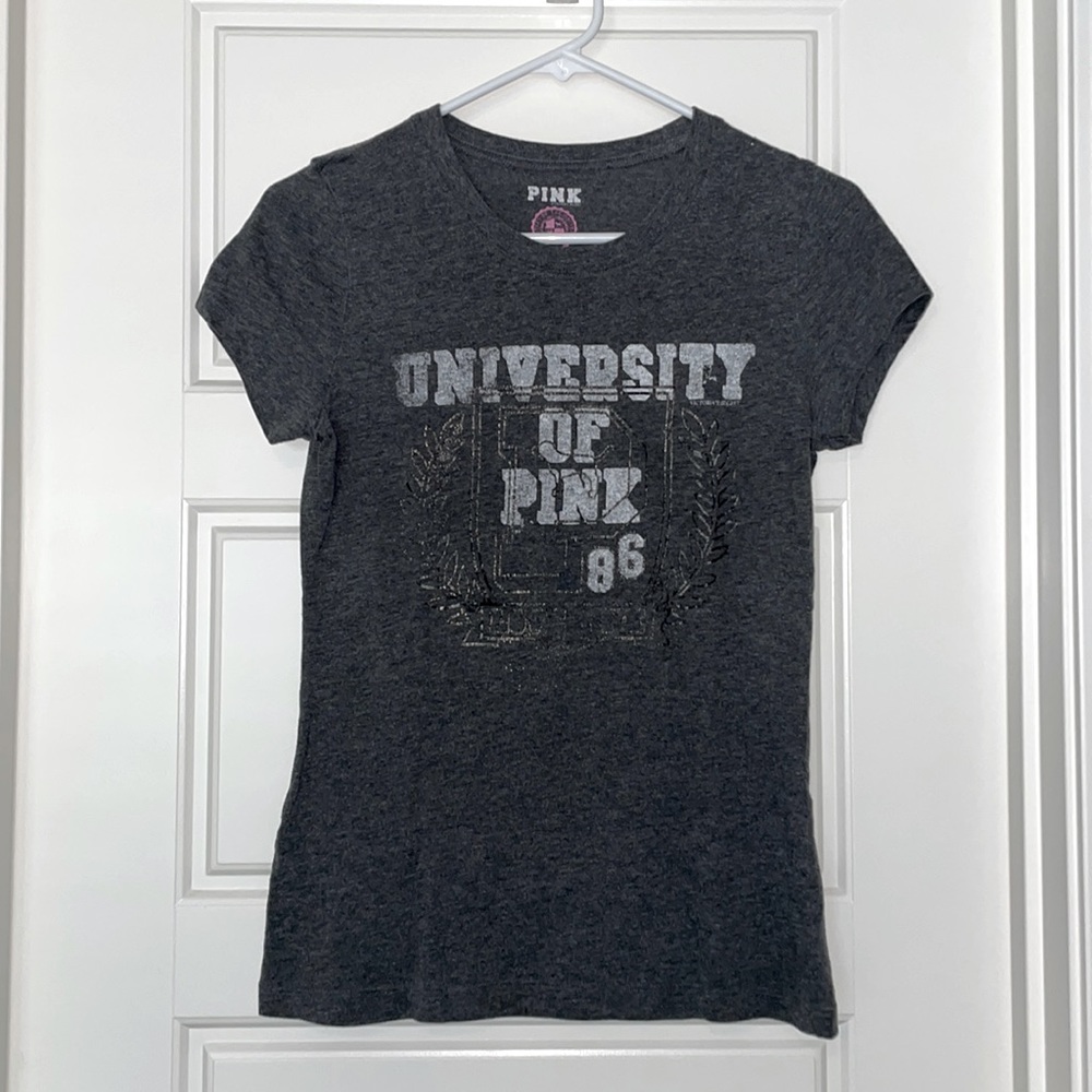 VS PINK university gray shirt